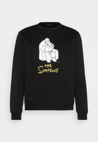 HOMER SIMPSON REGULAR FIT WITH PLASTIC AND RUBBER PRINT - Sudadera - black