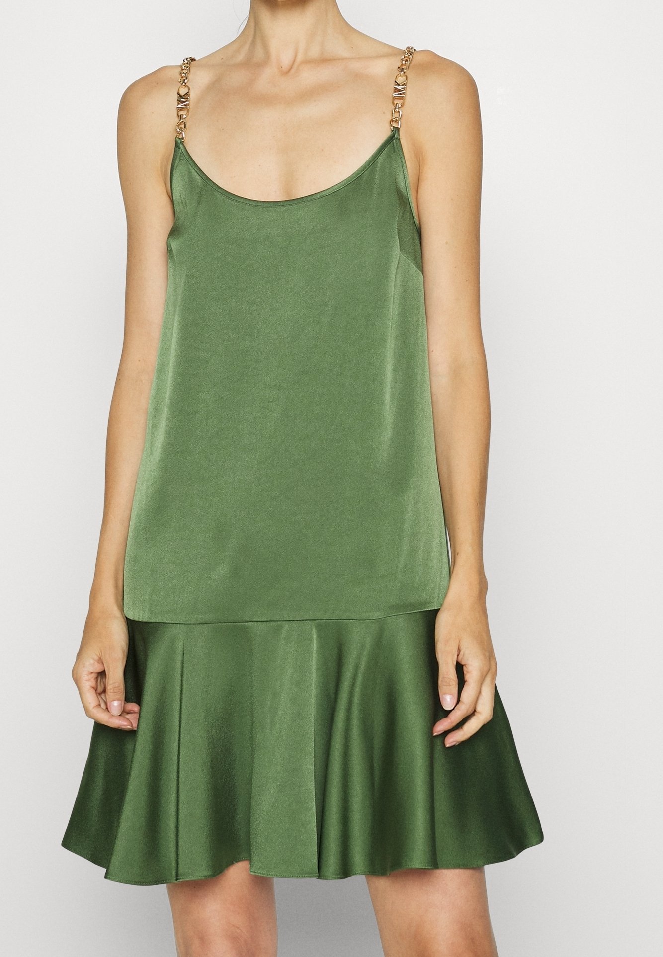 green emerald velvet dress Dress Casual Short By Michael By Michael Kors In Green, Size: L  Clothes  Mentor Sarasota FL #297
