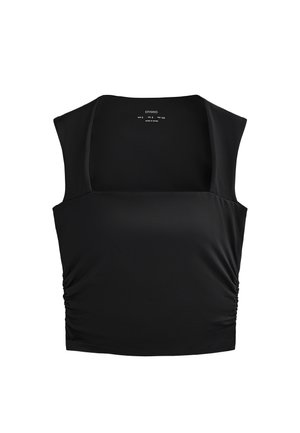 OYSHO COMFORTLUX STRAIGHT NECK - Top - black