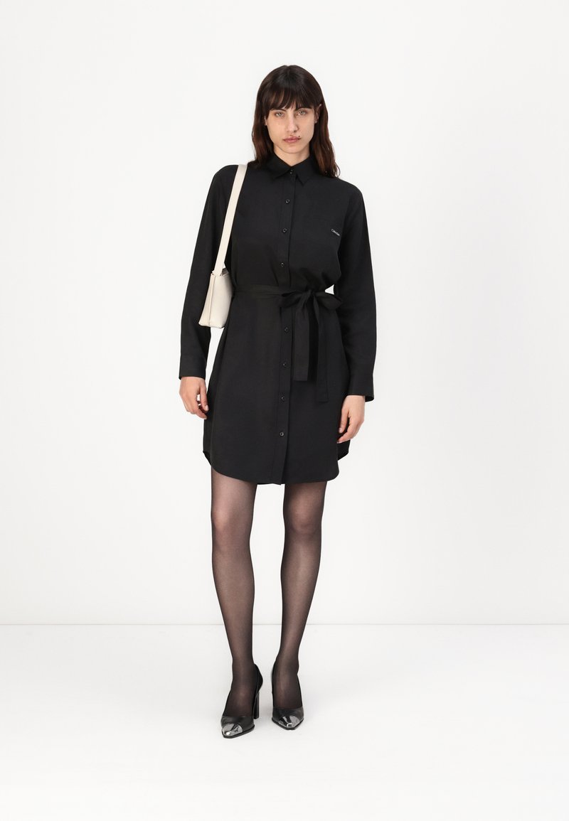 Calvin Klein Jeans SHIRT DRESS - Shirt dress - black - Zalando.ie