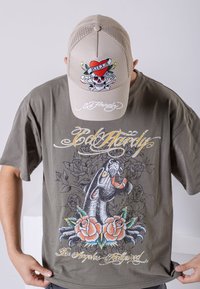 Ed Hardy LOVE-SLOWLY TWILL FRONT - Cap - chinchilla