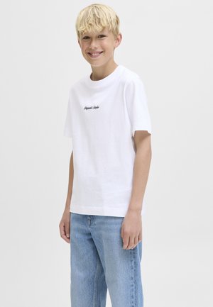 Jack & Jones Junior, JORNORREBRO - Basic póló - bright white