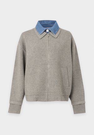 sandro, CARDICOAT ZIPPE AVEC CHEMISE INTERIEUR - Суитшърт с цип - gris