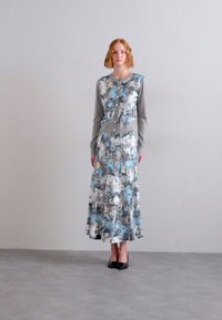 Tory Burch TWILL SKIRT - Falda larga - blue abstract
