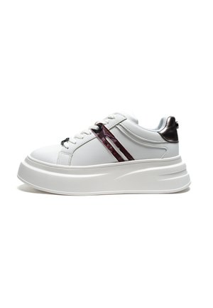 Sneakers laag - white burgundy