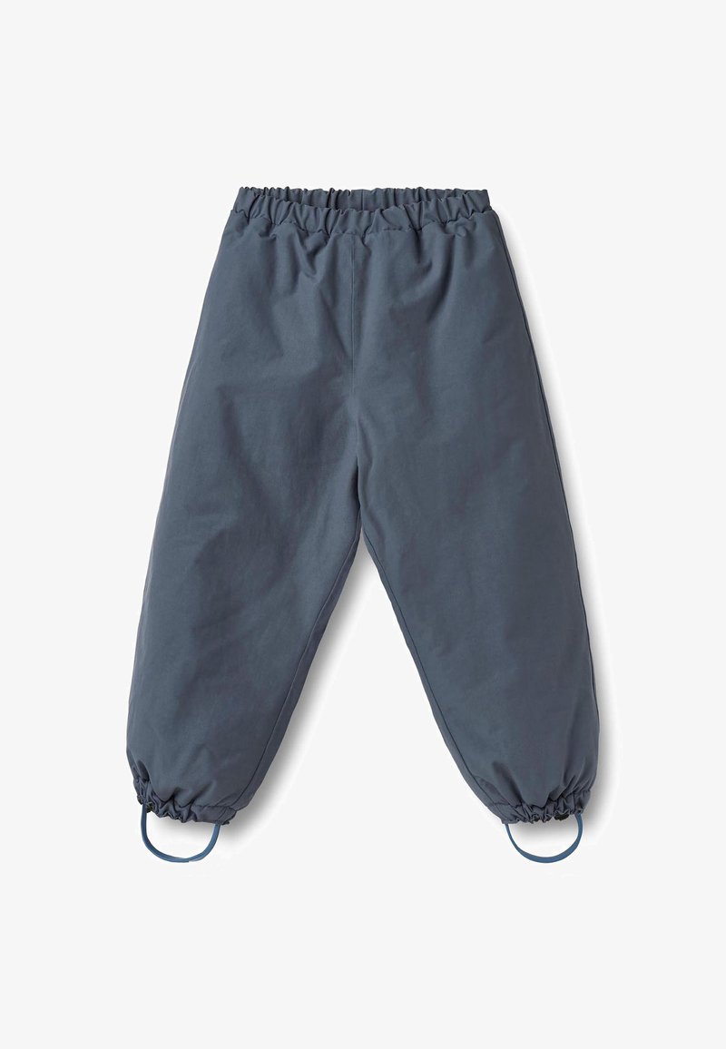 Tummanharmaat joustavat vyötäröhousut, joissa on joustavat hihansuut ja jalkalenkit varmistaakseen hyvän istuvuuden.