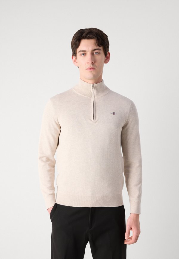 CLASSIC HALF ZIP - Jumper - light beige melange3