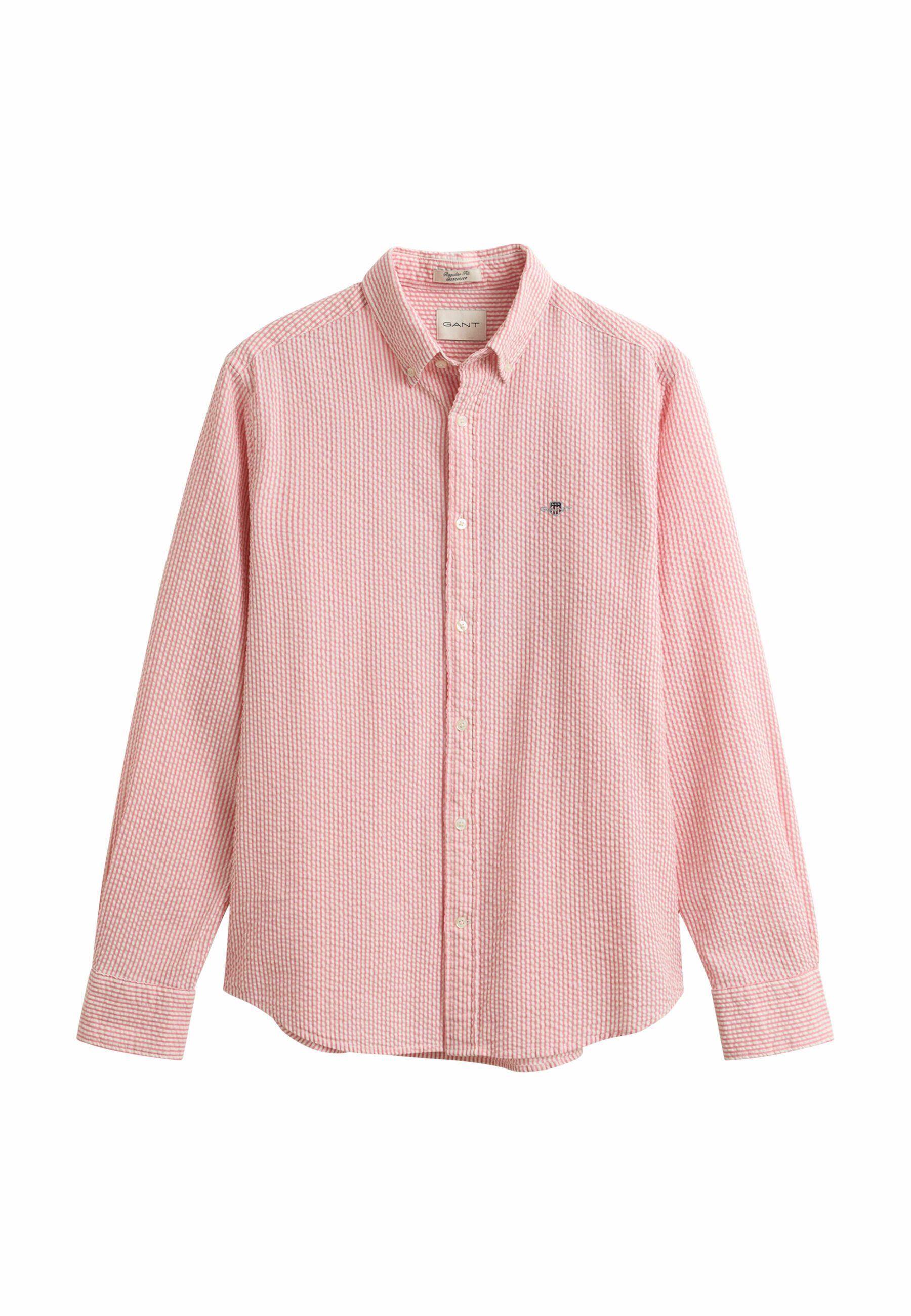 GANT REGULAR FIT STRIPED SEERSUCKER - Košile - rose pink