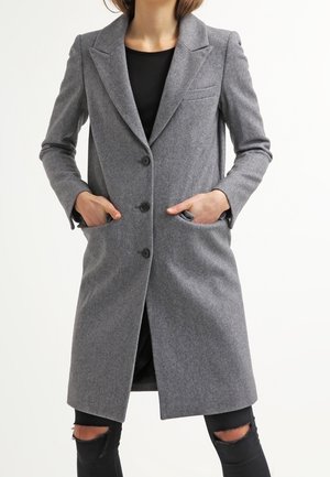 Manteau classique - mottled light grey
