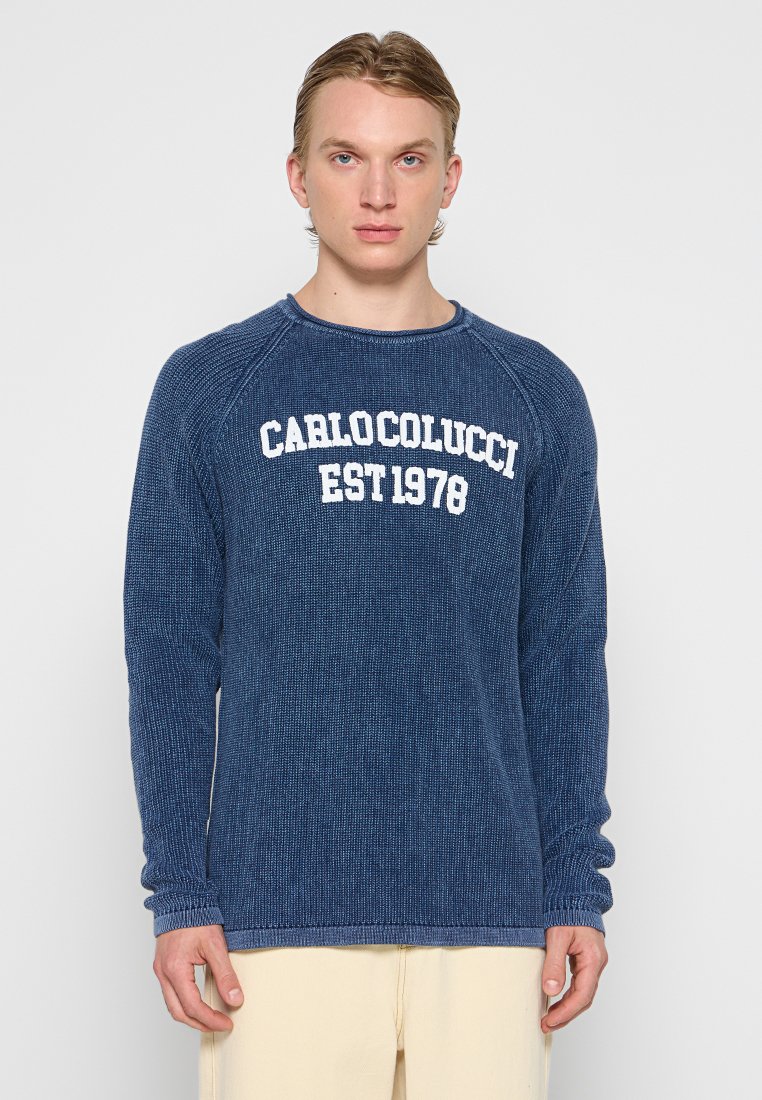 carlo colucci Trui blauw carlo colucci Trui blauw