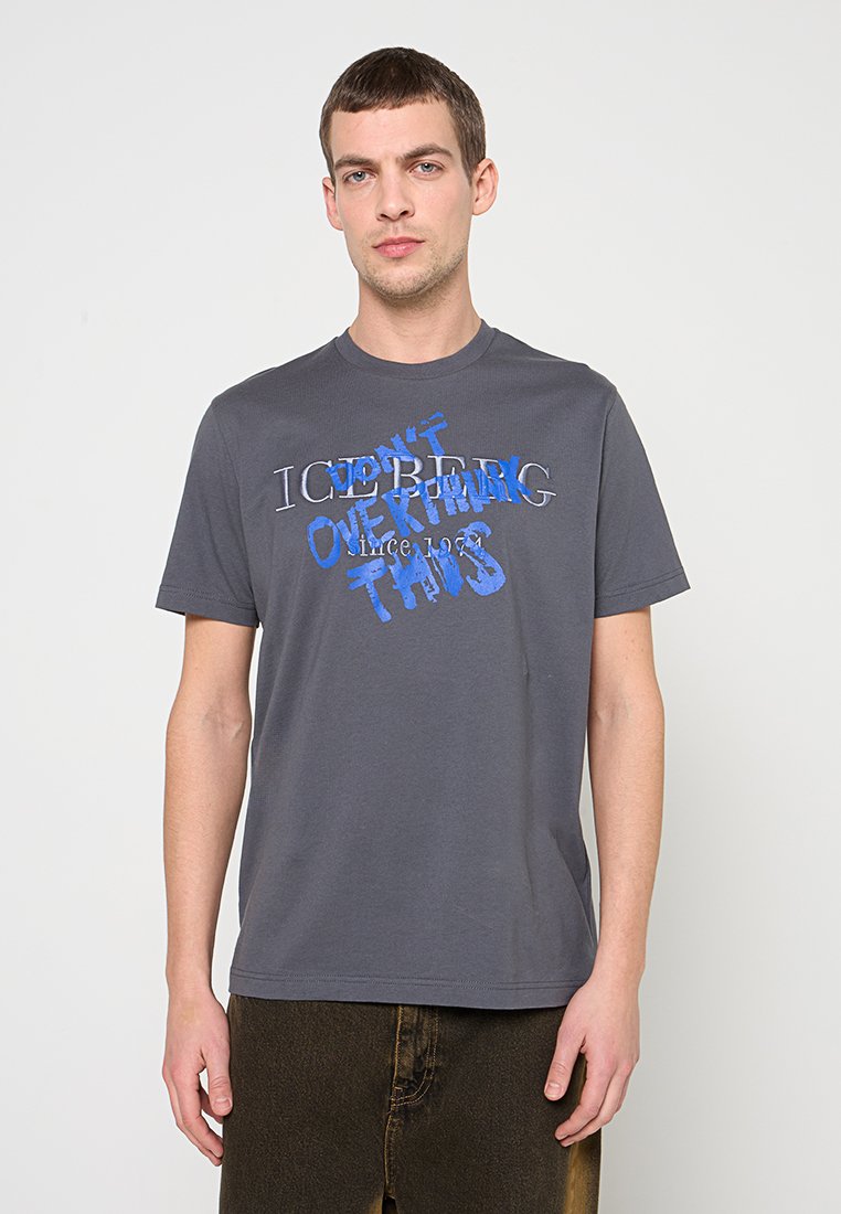 Iceberg T-shirt print grijs