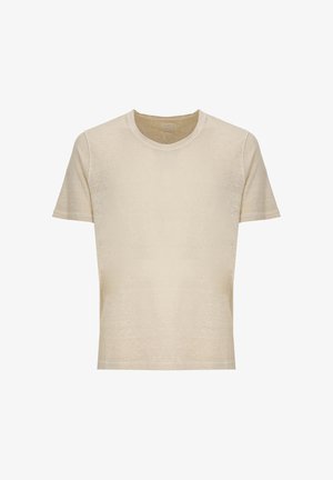 120% Lino, T-shirt basic - beige