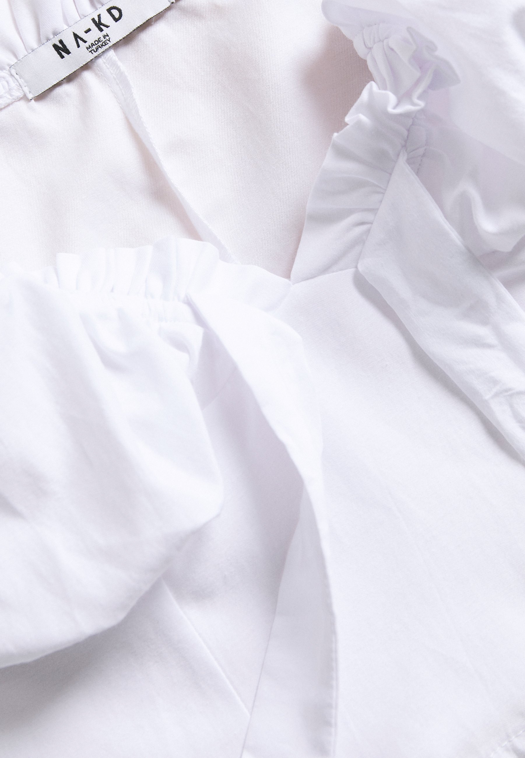 NA KD FRONT TIE CROPPED Bluser white Zalando.no NA-KD FRONT TIE CROPPED - Bluser - white