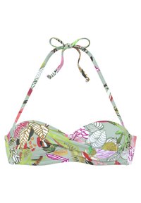 Bikini augšdaļa - grün bedruckt