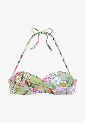 s.Oliver, Bikini-Top - grün bedruckt