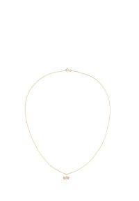 Collana in metallo dorato con ciondolo a forma di farfalla, decorata con accenti rosa, ali finemente dettagliate e chiusura a moschettone.