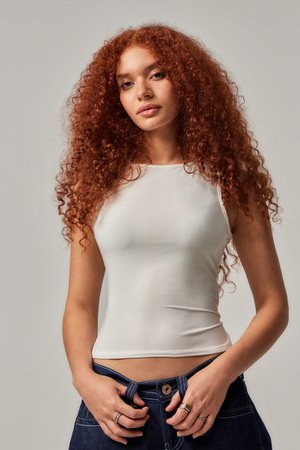 BDG Urban Outfitters BACKLESS TANK - Viršus - off white