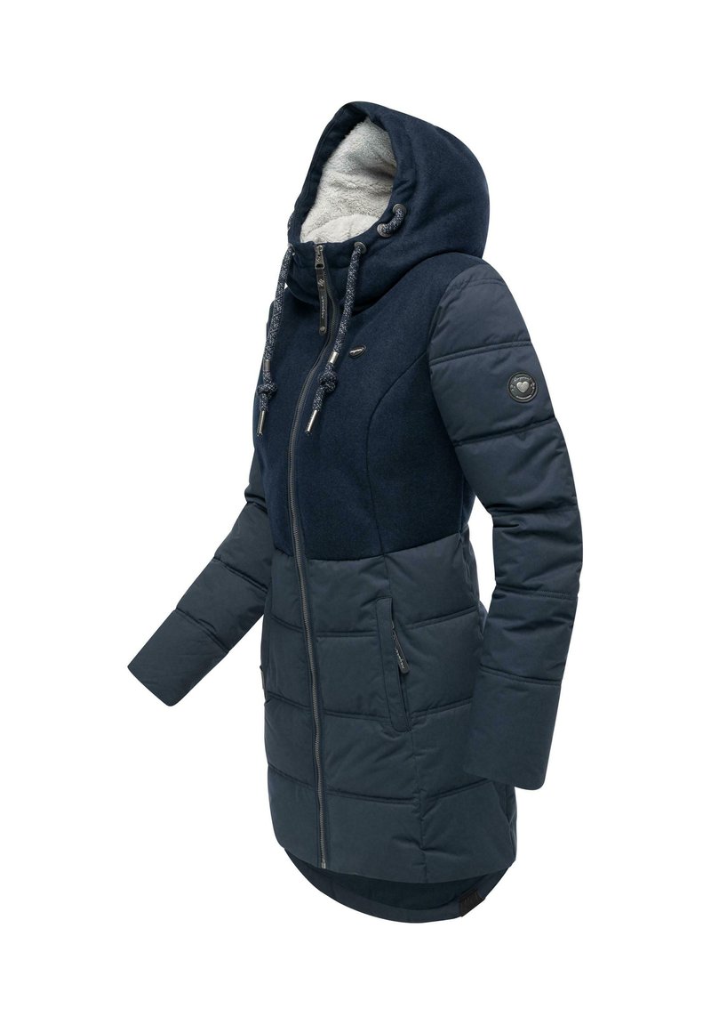 Ragwear ASHANI BLOCK INTL Parka navy/mottled dark blue