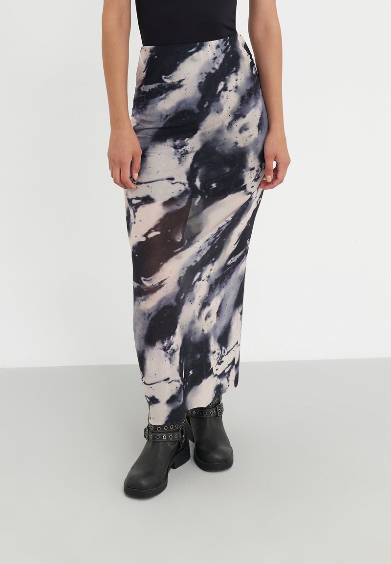 Even&Odd Uska suknja - black/grey