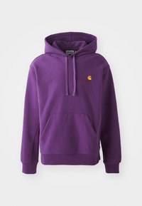 HOODED AMERICAN SCRIPT  - Felpa con cappuccio - huckleberry