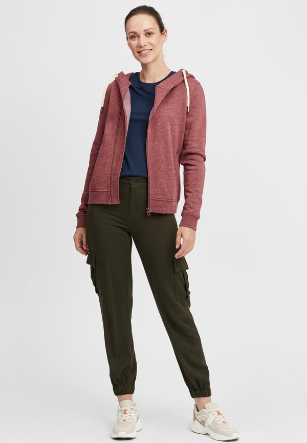 OXVicky - Zip-up sweatshirt - wine r mel4