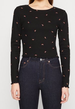 Langærmet T-shirt - black