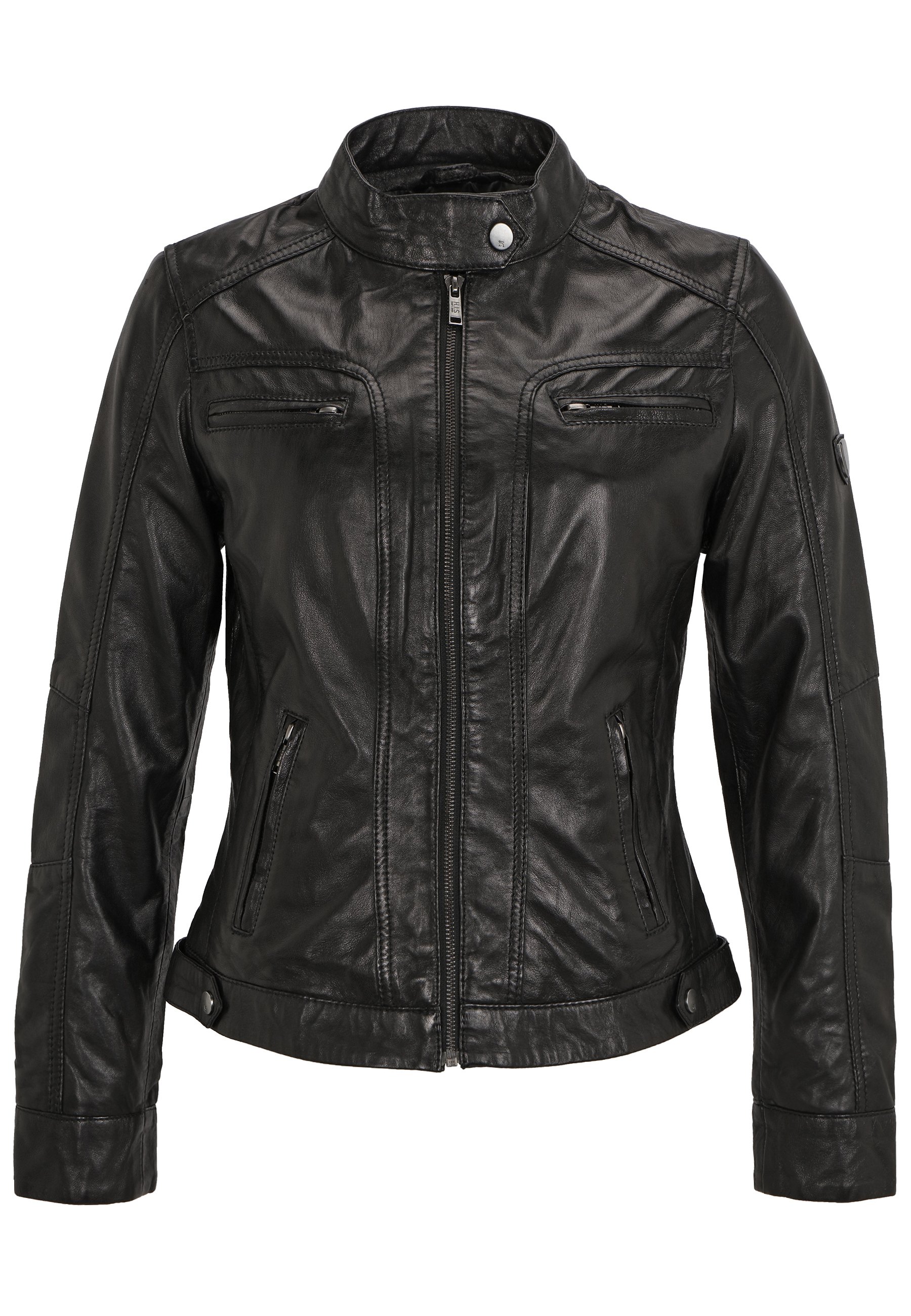 ジャケット・アウター HALB gimmick leather jacket black M Solid SDFAMASH - Leather jacket - black - Zalando.co.uk