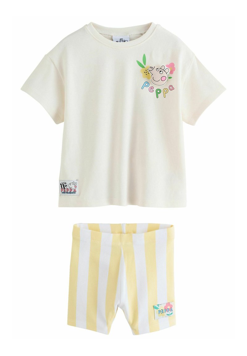 Next - REGULAR FIT PEPPA PIG SHORT SLEEVE SET  - Kratke hlače - cream, Povečajte