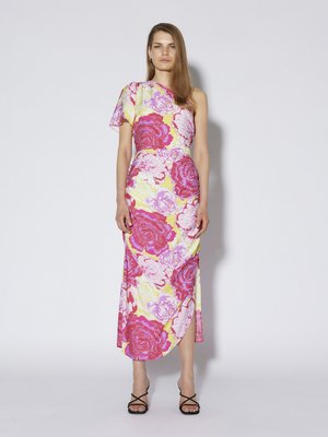 SOMETHINGNEW FLORA ONE SHOULDER DRESS  - Robe de soirée - yellow plum