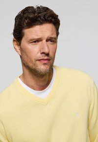 Polo Club V NECK RIGBY - Stickad tröja - light yellow