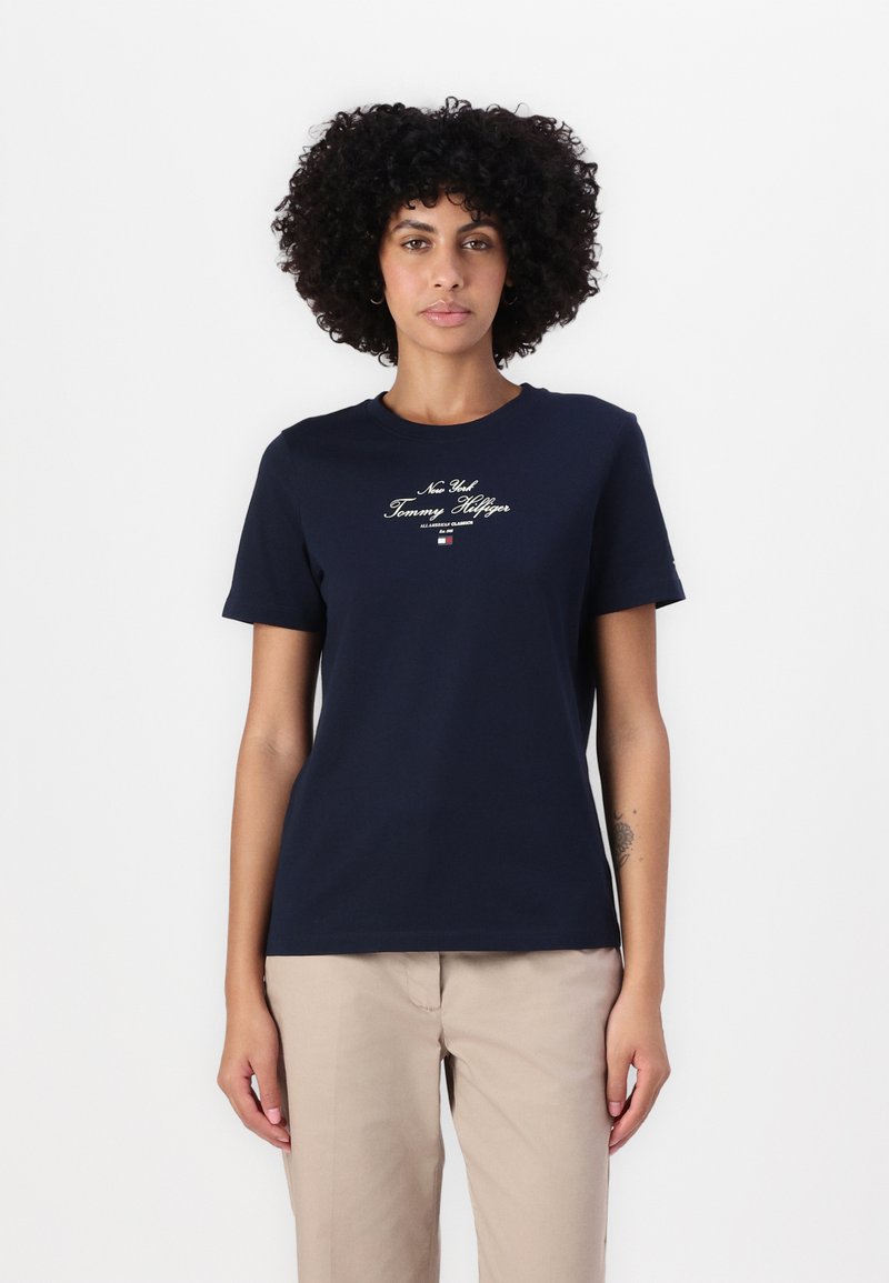 Tommy Hilfiger - SCRIPT - Print T-shirt - dark night navy, Enlarge