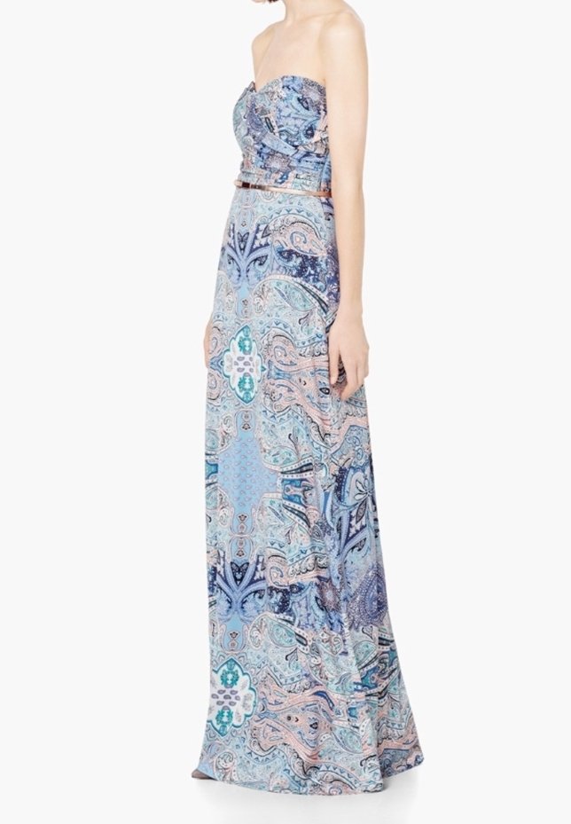 Mango Robe longue - blue