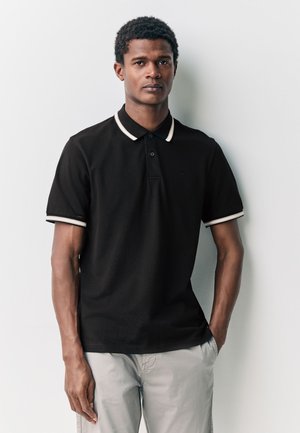 TIPPED REGULAR FIT - Polokošeľa - black ottoman