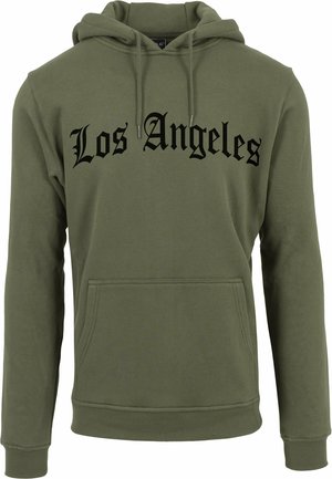 LOS ANGELES WORDING  - Pulover s kapuco - olive