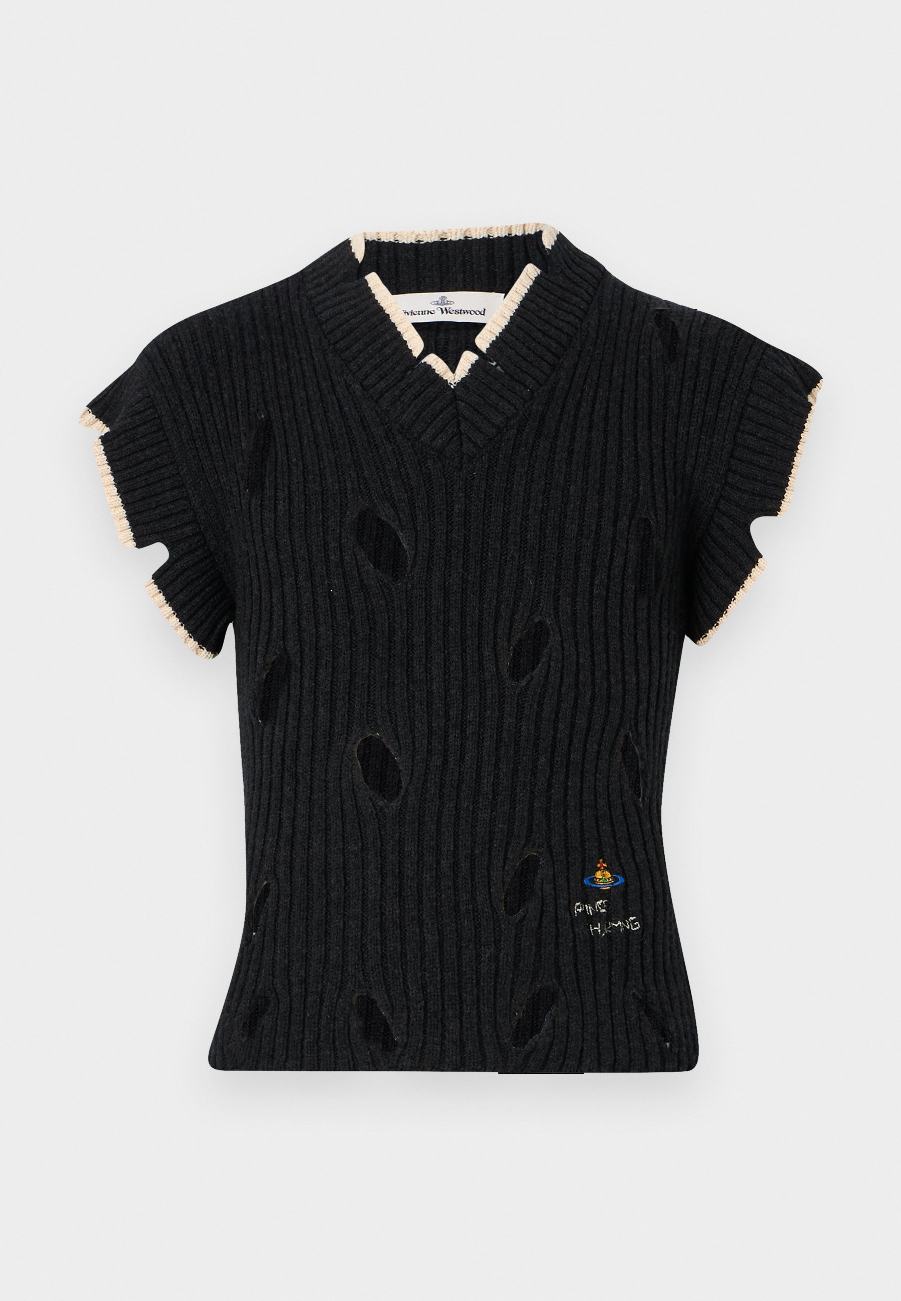 Vivienne Westwood SLASH VEST UNISEX - Waistcoat - charcoal