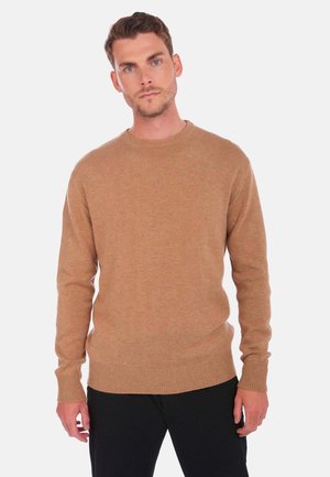 NESTOR - Jumper - camel chiné