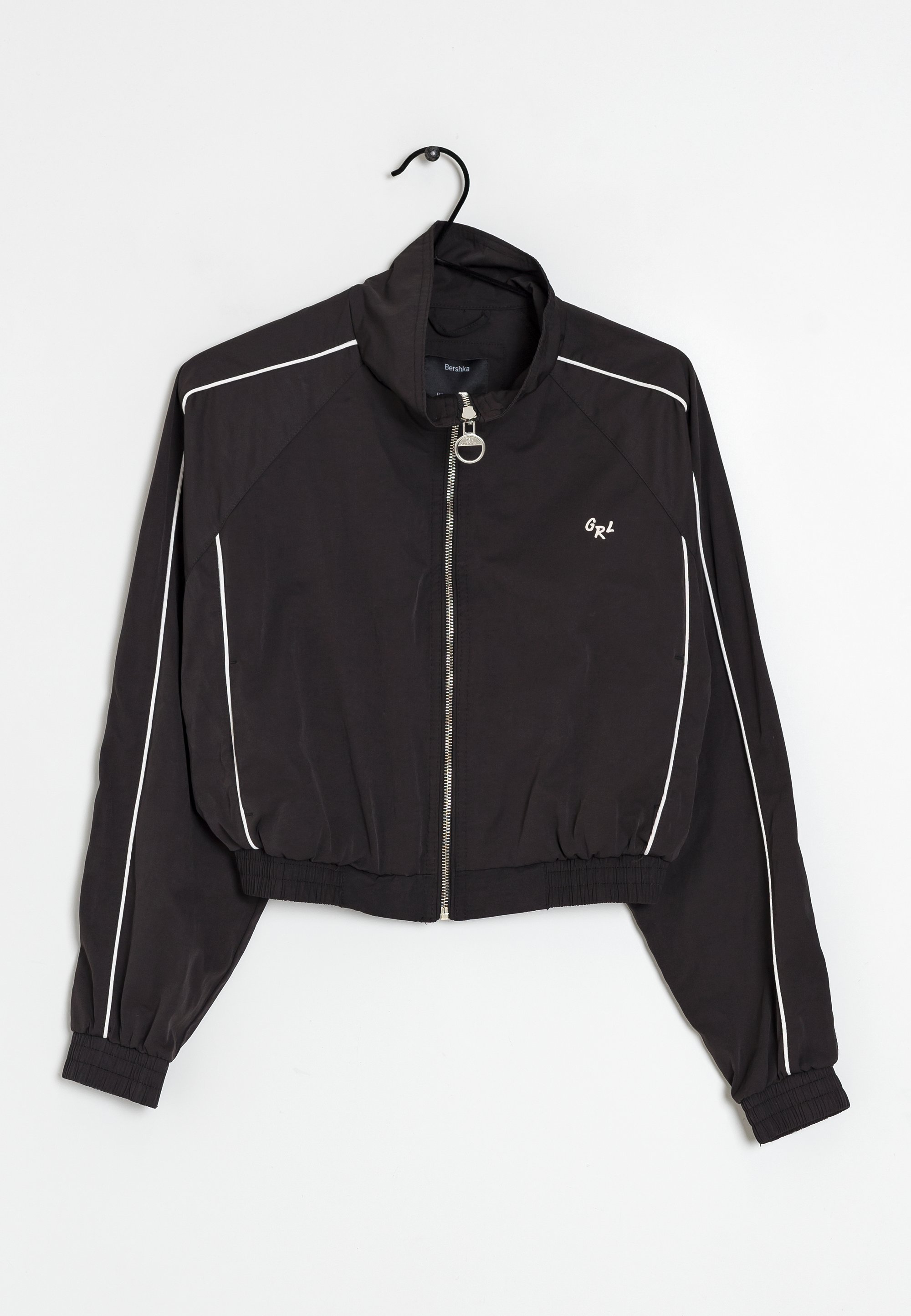 Bershka Training jacket black (Pre-owned) Zalando