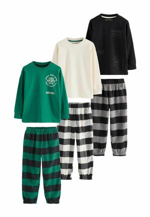 REGULAR FIT CHECK 3 PACK SET - Nattøj sæt - black green white
