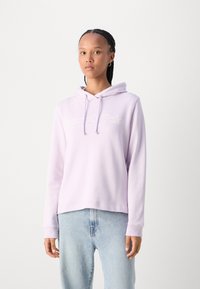Marc O'Polo LONG SLEEVE HOODED LOGO PRINT - Felpa - faded lilac