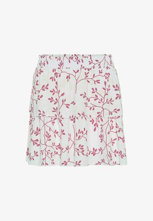 AMERICANDREAMS, SALLY SHORT SKIRT - Jupe trapèze - white pink leaf