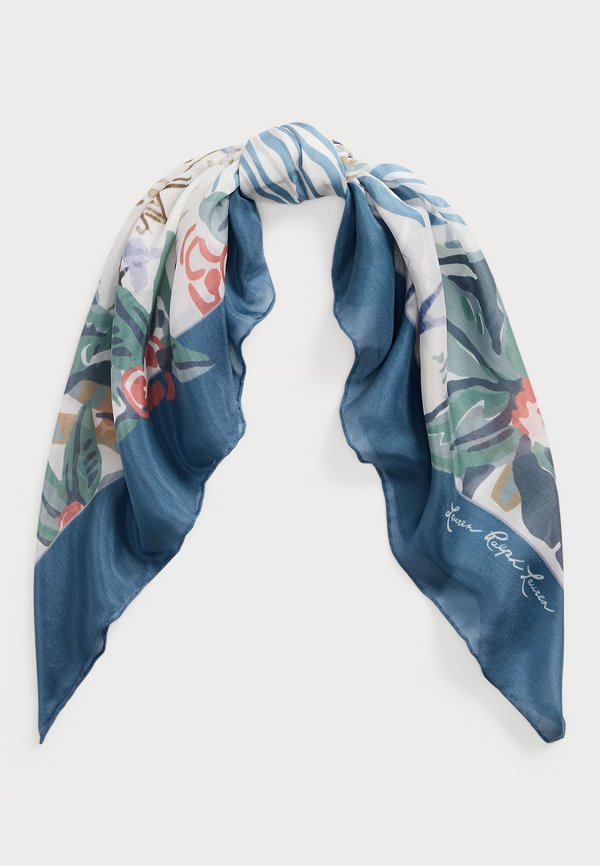 LANDSCAPE-PRINT SQUARE SCARF - Foulard - aqua pearl2