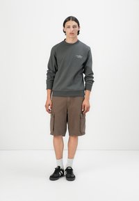 Jack & Jones PREMIUM JPRBLACHAD BRANDING CREW NECK - Sweatshirt - volcanic ash
