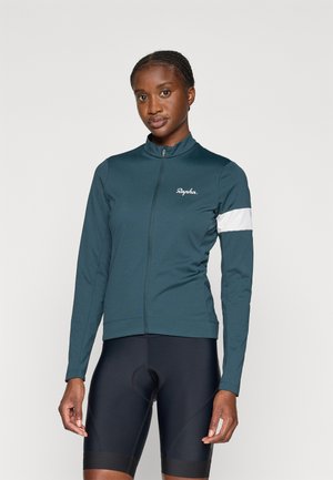 WOMENS CORE THERMAL LONG SLEEVE - Kolesarski triko - forest green/white
