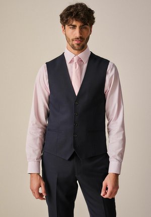 TEXTURED REGULAR FIT - Anzugweste - navy