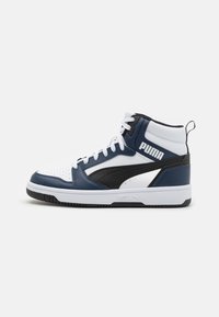 Puma - REBOUND V6 MID JR UNISEX - Zapatillas altas - white/black/club navy Imagen en miniatura 1