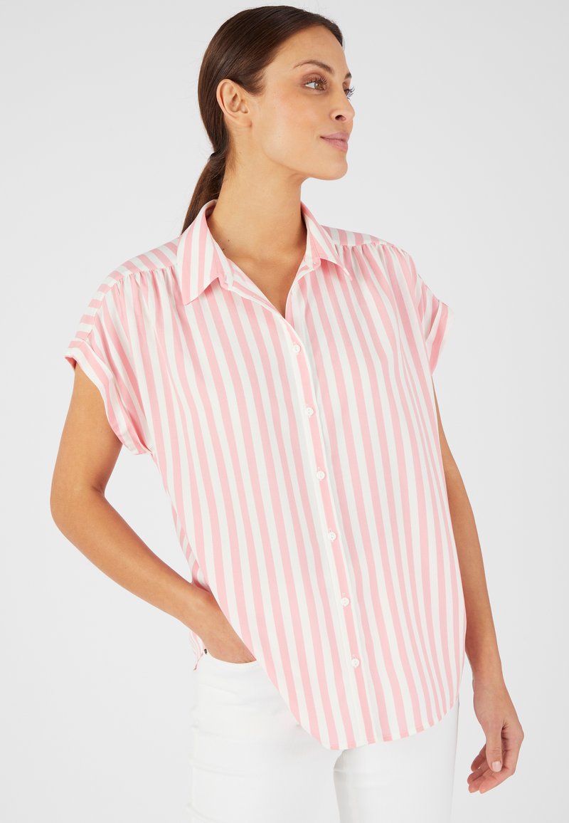 Damart Overhemdblouse - rose rayé