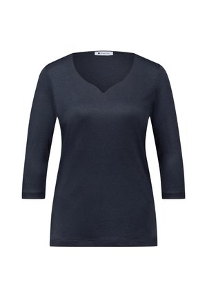 MIT HERZAUSSCHNITT - Langarmshirt - blau