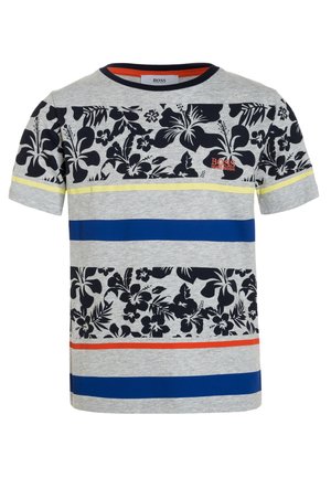 T-shirt med print - mottled grey