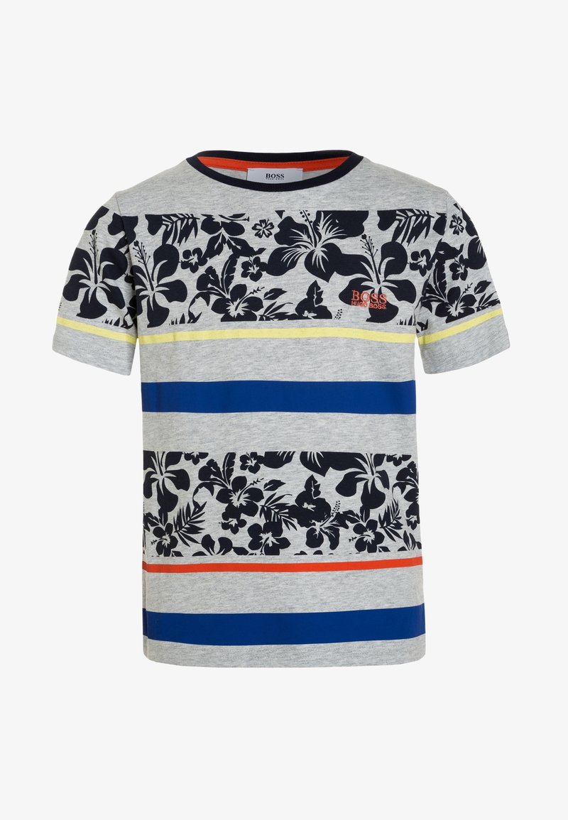 BOSS Kidswear KURZARM - Triko s potiskem - hellgraumeliert