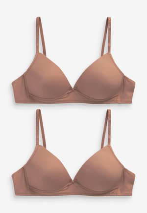 2 PACK  - Liemenėlė su trikampio formos kaušeliais - light brown